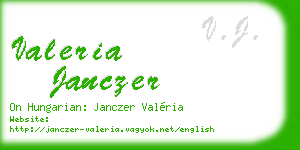 valeria janczer business card
