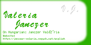 valeria janczer business card